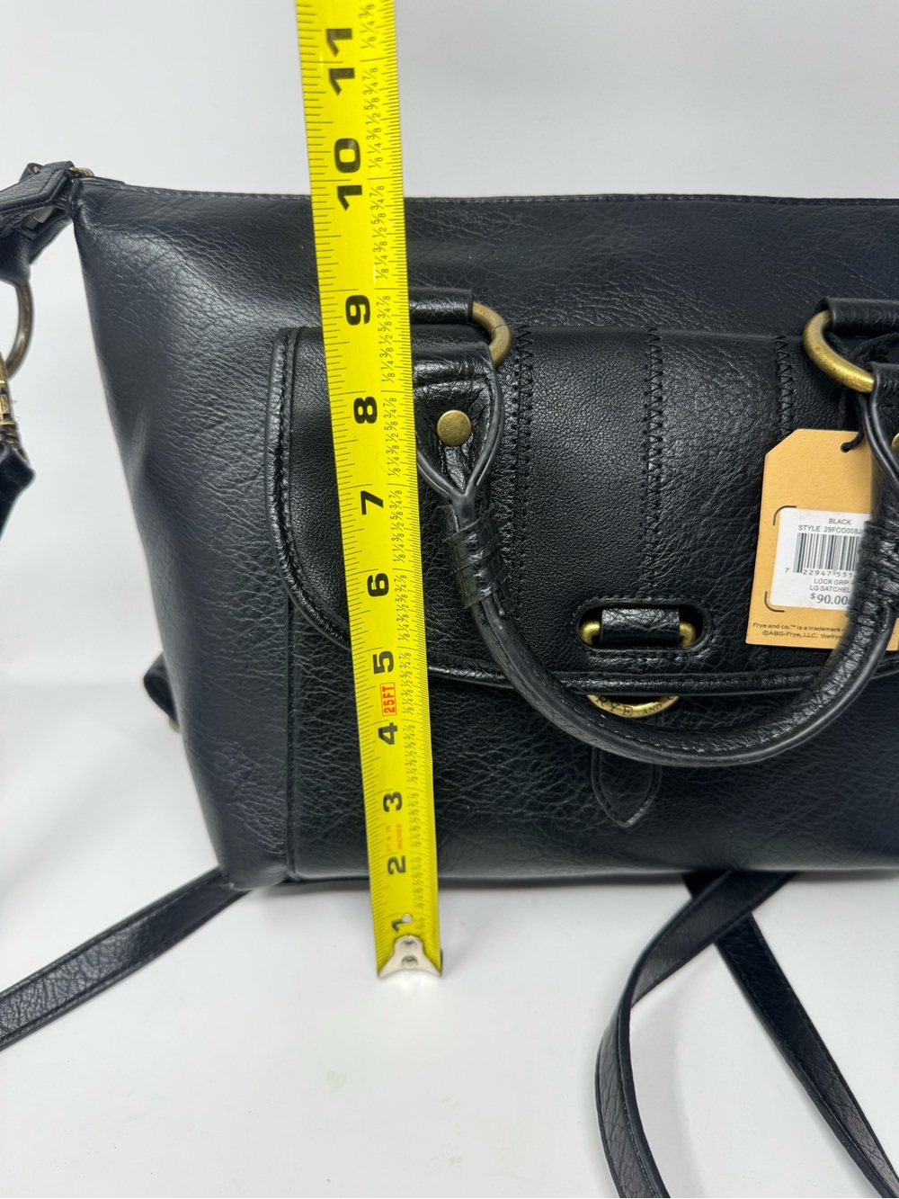 New black Frye And Co Satchel Crossbody Bag - Picture 10 of 11